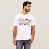 Pontoon Boat Kapitein Partij in Langzame beweging T-shirt (Voorkant volledig)