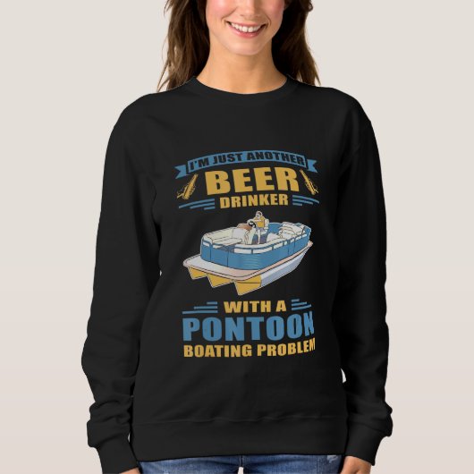 Pontoon Boat Kapitein Pontoon Boing Problem Pon Trui (Voorkant)