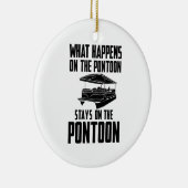 Pontoon Boat Keramisch Ornament (Rechts)