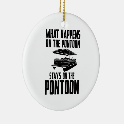 Pontoon Boat Keramisch Ornament (Rechts)