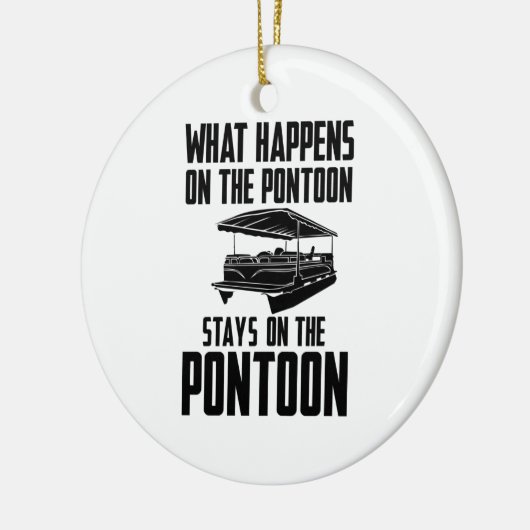 Pontoon Boat Keramisch Ornament (Links)