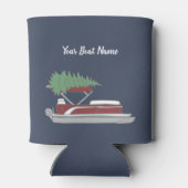Pontoon Boat met kerstboom bovenaan Blikjeskoeler (Achterkant)