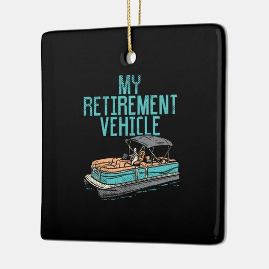 Pontoon Boat - Mijn Pensioenvoertuig Keramisch Ornament (Links)