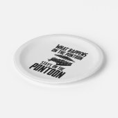 Pontoon Boat Papieren Bordje (Gekanteld)