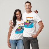 Pontoon Boat Retro T-shirt (Unisex)
