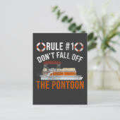 Pontoon Boat Rules Funny Boat Jokes Briefkaart (Staand voorkant)