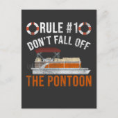 Pontoon Boat Rules Funny Boat Jokes Briefkaart (Voorkant)