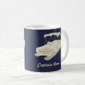 Pontoon Boat Specialized Coffee Mok Navy Blue (Voorkant rechts)
