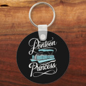Pontoon Boat Women Boating Princess Party  Sleutelhanger (Voorkant)