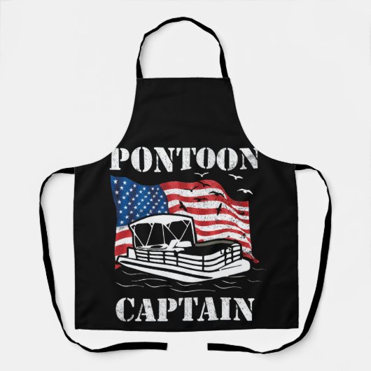 Pontoon Captain American Flag Pontoon Boat Lover Schort (Voorkant)