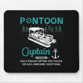 Pontoon Captain Definition Funny Pontoon Boat Boat Muismat (Voorkant)