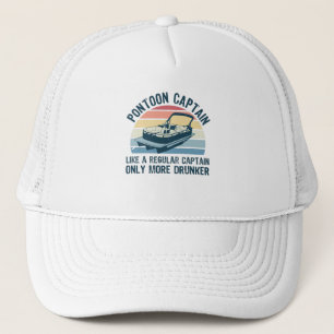 Pontoon Captain more Drunker Funny Gift Trucker Pet