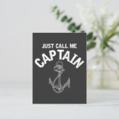 Pontoon Captain Statement Boat Anchor Sailing Briefkaart (Staand voorkant)