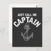 Pontoon Captain Statement Boat Anchor Sailing Briefkaart (Voorkant / Achterkant)
