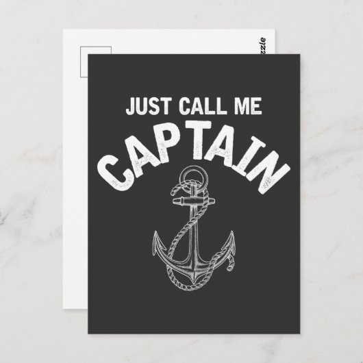 Pontoon Captain Statement Boat Anchor Sailing Briefkaart (Voorkant / Achterkant)