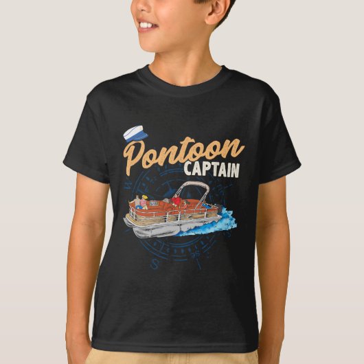 Pontoon Captain Tee Shirt Funny Pontoon Boating  (Voorkant)