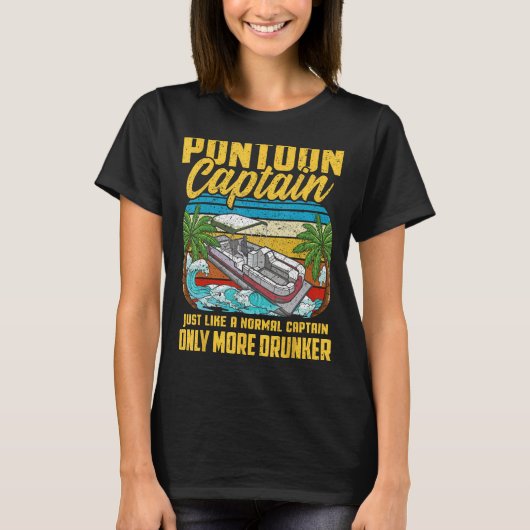 Pontoon Captain Tshirts voor Heren Funny Pontoon S (Voorkant)