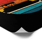 Pontoon Captain Vintage Pontooning Boating Boat Fu Poster (Hoek)