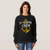 Pontoon Crew Boat Anchor Kapitein Captoon Trui (Voorkant volledig)