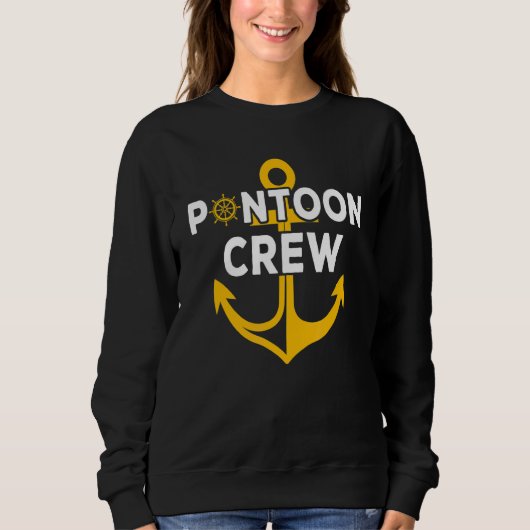 Pontoon Crew Boat Anchor Kapitein Captoon Trui (Voorkant)