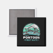 Pontoon Eerste Stuurman Bemanningskapitein Bootlie Magneet (Voorkant / Achterkant)