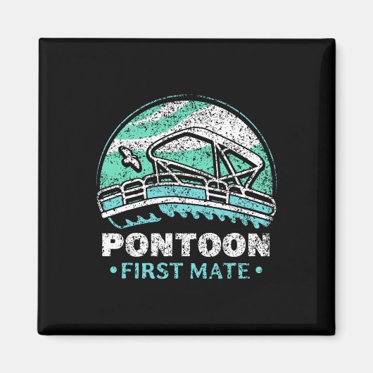 Pontoon Eerste Stuurman Bemanningskapitein Bootlie Magneet (Voorkant)
