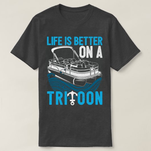 Pontoon First Mate Tritoon Boat Lovers Idea Gifts T-shirt (Design voorkant)