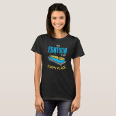 PONTOON IS MY HAPPY PLACE Boat Captain Pontoonin T-shirt (Voorkant volledig)