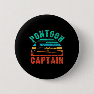  Pontoon kapitein Boat eigenaar Boater Ronde Button 5,7 Cm