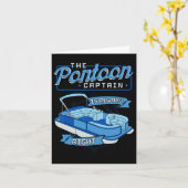 Pontoon kapitein Boat Sailboot Boating Yacht Ponto Kaart (Gele Bloem)