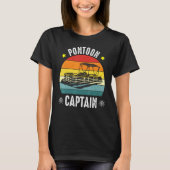Pontoon kapitein Boating Kapitein Outfit T-shirt (Voorkant)