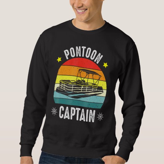 Pontoon kapitein Boating Kapitein Outfit Trui (Voorkant)