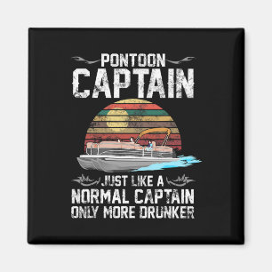 Pontoon Kapitein Boot Meer Varend Bier Boot Antiek Magneet
