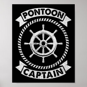 Pontoon Kapitein Boot Varende Geschenken Mannen Vr Poster