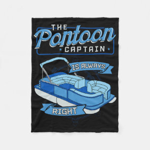 Pontoon Kapitein Boot Zeilboot Varen Jacht Pontoo Fleece Deken