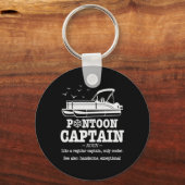 Pontoon Kapitein Definitie Boot Leven Grappig Vare Sleutelhanger (Voorkant)