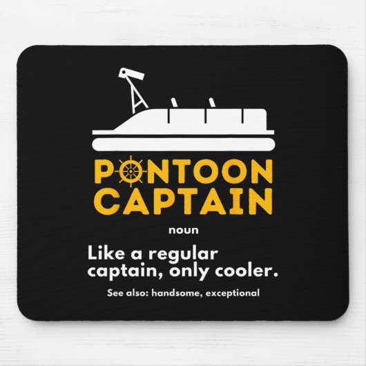 Pontoon Kapitein Definitie - Grappige Boot Pontone Muismat (Voorkant)