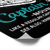 Pontoon Kapitein Definitie Grappige Pontoon Boot B Poster (Hoek)