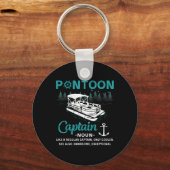 Pontoon Kapitein Definitie Grappige Pontoon Boot B Sleutelhanger (Voorkant)