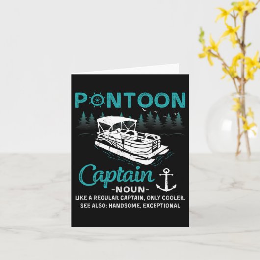 Pontoon Kapitein Definition Funny Pontoon Boat Boa Kaart (Gele Bloem)