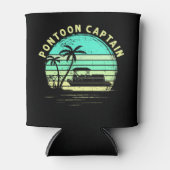 Pontoon Kapitein Funny Pontoon Boat Blikjeskoeler (Voorkant)