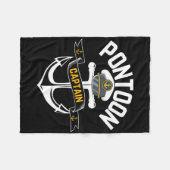  Pontoon Kapitein Funny Pontoon Boat Fleece Deken (Voorkant (Horizontaal))