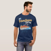 Pontoon Kapitein Funny Pontoon Boating T-shirt (Voorkant volledig)