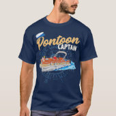 Pontoon Kapitein Funny Pontoon Boating T-shirt (Voorkant)