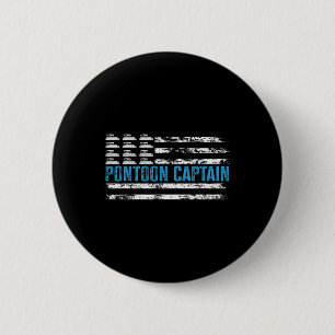 Pontoon Kapitein Grappig Varen 4 juli Pontonboot Ronde Button 5,7 Cm