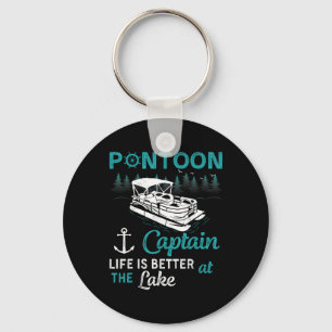 Pontoon Kapitein Het Leven Is Beter Op De Pontoon Sleutelhanger