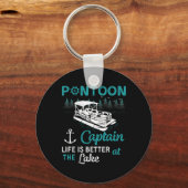 Pontoon Kapitein Het Leven Is Beter Op De Pontoon Sleutelhanger (Voorkant)