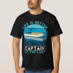 Pontoon Kapitein Life is beter op het meer T-shirt