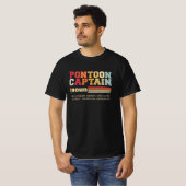 Pontoon Kapitein Noun | Pontoon Boating Lover T-shirt (Voorkant volledig)