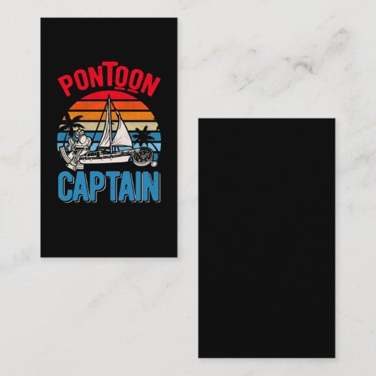 Pontoon Kapitein  Pontoon Boating Visitekaartje (Voorkant / Achterkant)